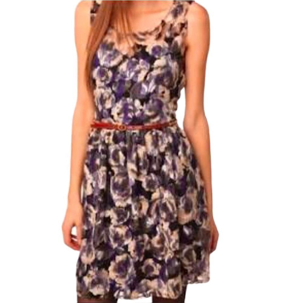 Pins & Needles by Anthropologie Lace Floral Dress With Navy Lining, Size S
